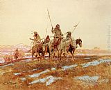 Charles Marion Russell Piegan Hunting Party painting